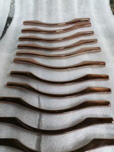 Rose gold coated brass handles by NK Electroplating Delhi