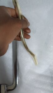 Polished brass handles before coating by NK Electroplating