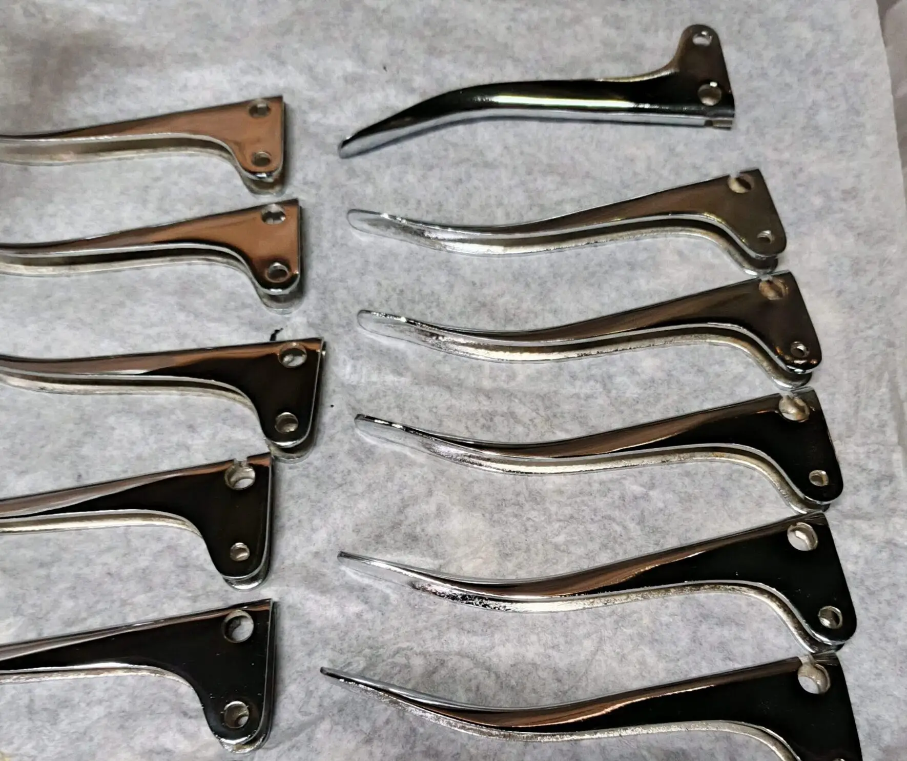 Chrome restoration Delhi: bike levers by NK Electroplating