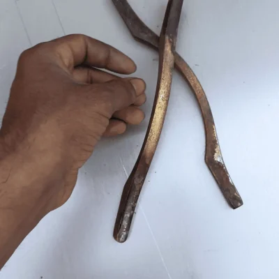 Rose gold coating Delhi: tarnished brass handles before NK