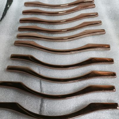 Rose gold coating Delhi: brass handles after NK Electroplating