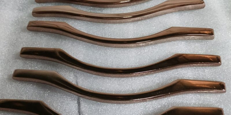 Rose gold coating Delhi: brass handles after NK Electroplating